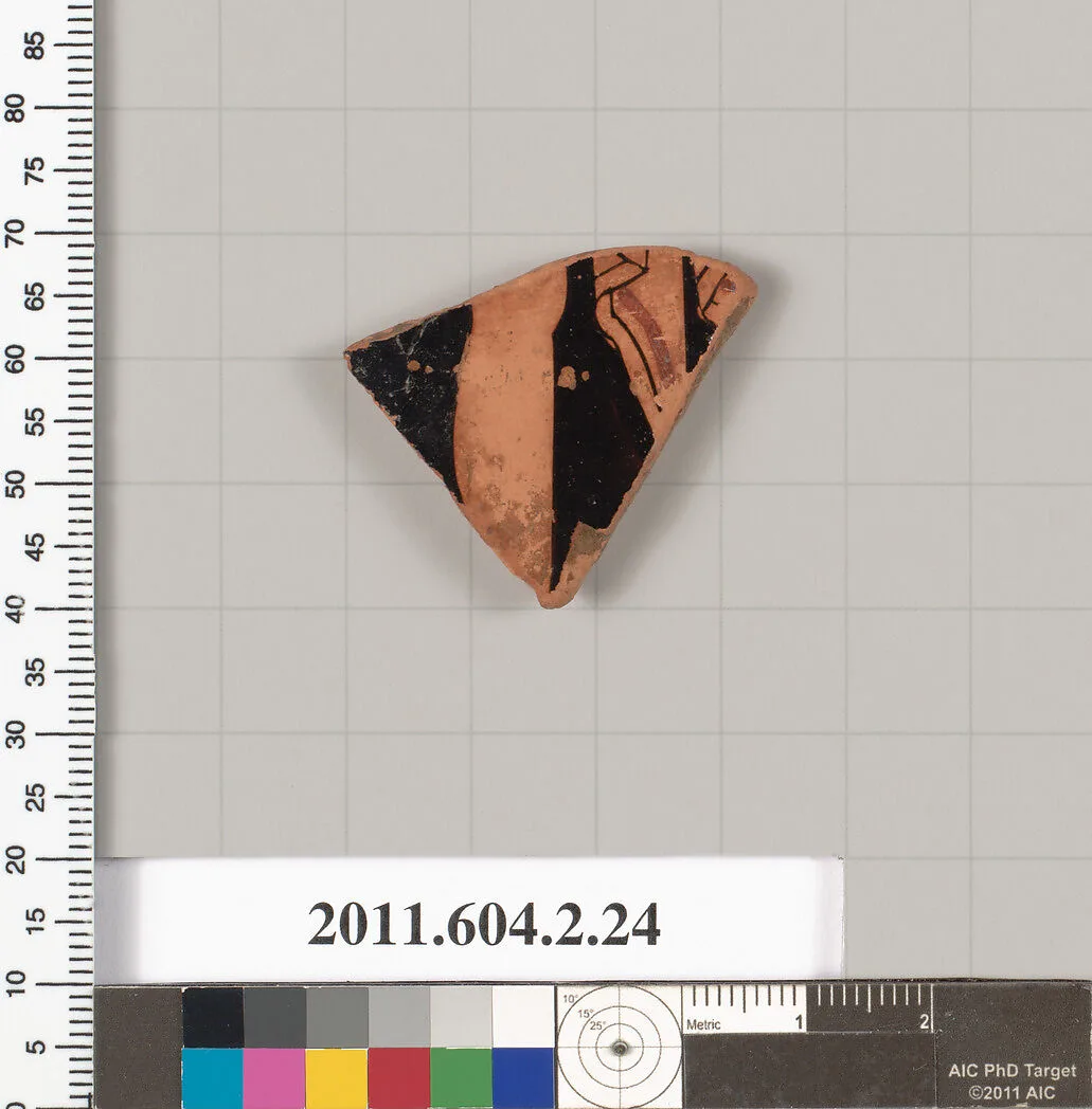 Terracotta fragment of a psykter (vase for cooling wine) — Unknown