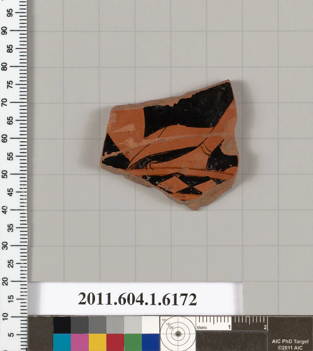 Terracotta fragment of a kylix (drinking cup) — Unknown