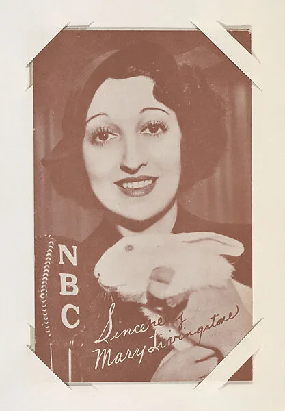 Mary Livingstone from TV and Radio Stars Exhibit Cards series (W409) — Unknown