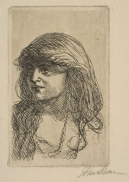 Head with Necklace — John Sloan