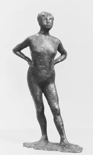Dancer at Rest, Hands on Her Hips, Left Leg Forward