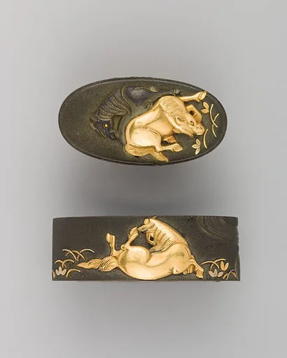 Sword-Hilt Collar and Pommel (Fuchigashira)
