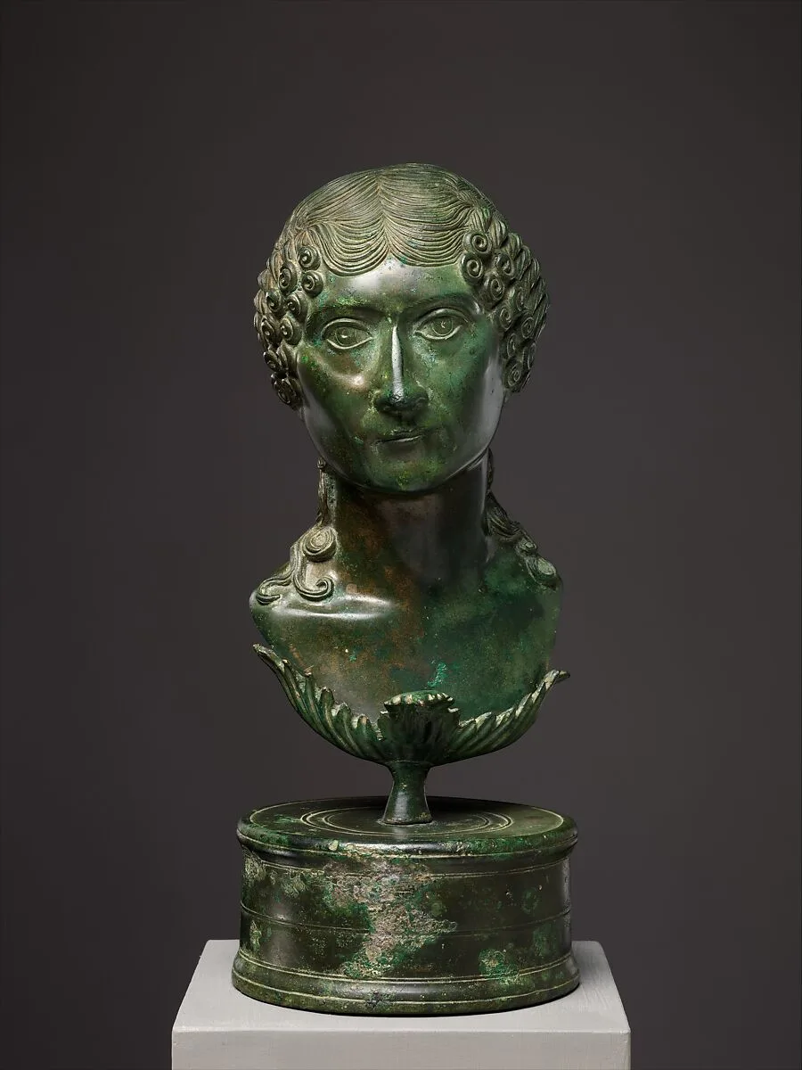 Bronze portrait bust of a Roman matron — Unknown