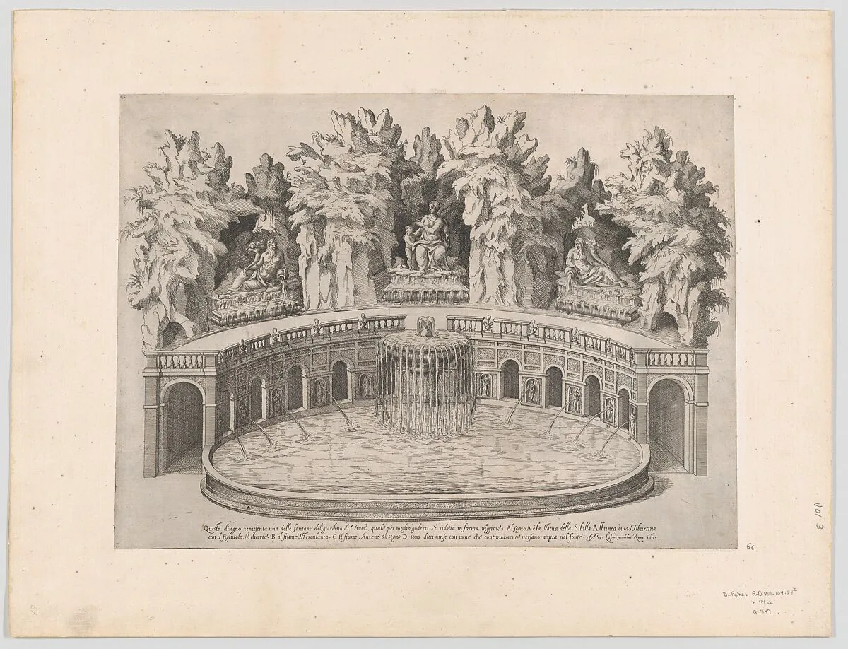 Speculum Romanae Magnificentiae: Fountain and Gardens of the Villa d'Este at Tivoli — Etienne DuPérac|Antonio Lafreri