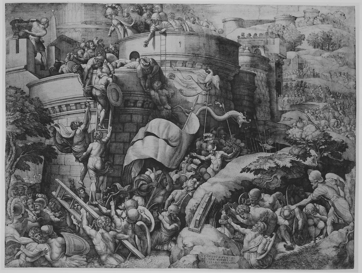 The Capture of Carthagena by Scipio and His Troops — Georg Pencz|Giulio Romano