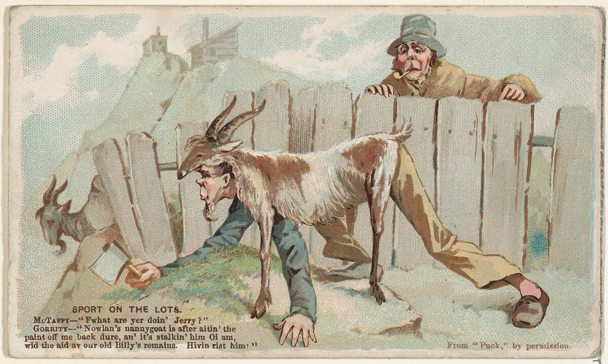 Sport on the Lots, from the Snapshots from "Puck" series (N128) issued by Duke Sons & Co. to promote Honest Long Cut Tobacco — W. Duke, Sons & Co.|Knapp & Company