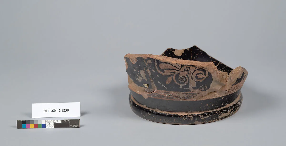 Terracotta fragment of a skyphos (deep drinking cup) — Unknown
