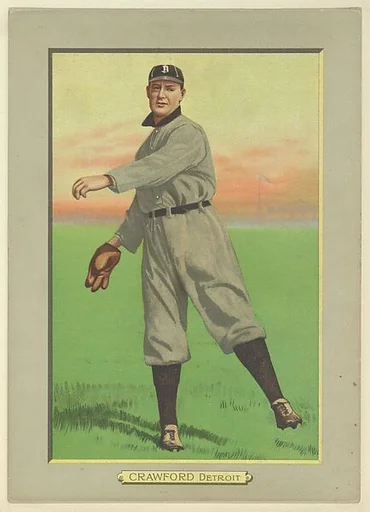 Sam Crawford, Right Fielder, Detroit Tigers (American League), from Turkey Red Cabinets (T3)
