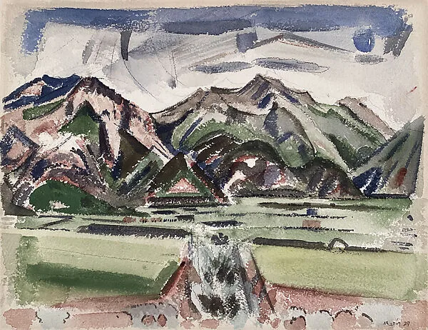 New Mexico Landscape (recto); Mountains (verso) — John Marin