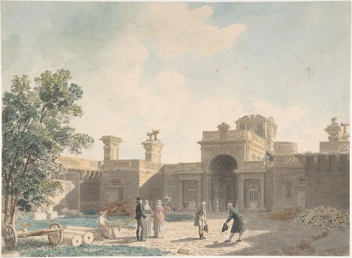The Entrance Portico of the Château d'Anet, seen from the interior of the courtyard — Jean Lubin Vauzelle