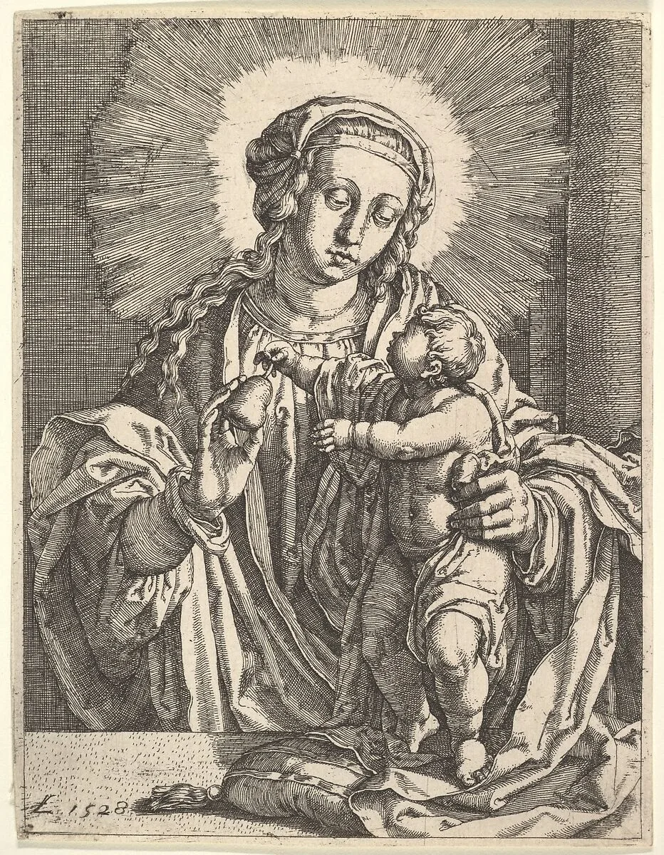 Virgin and Child — Simon Wynhoutsz Frisius|Lucas van Leyden