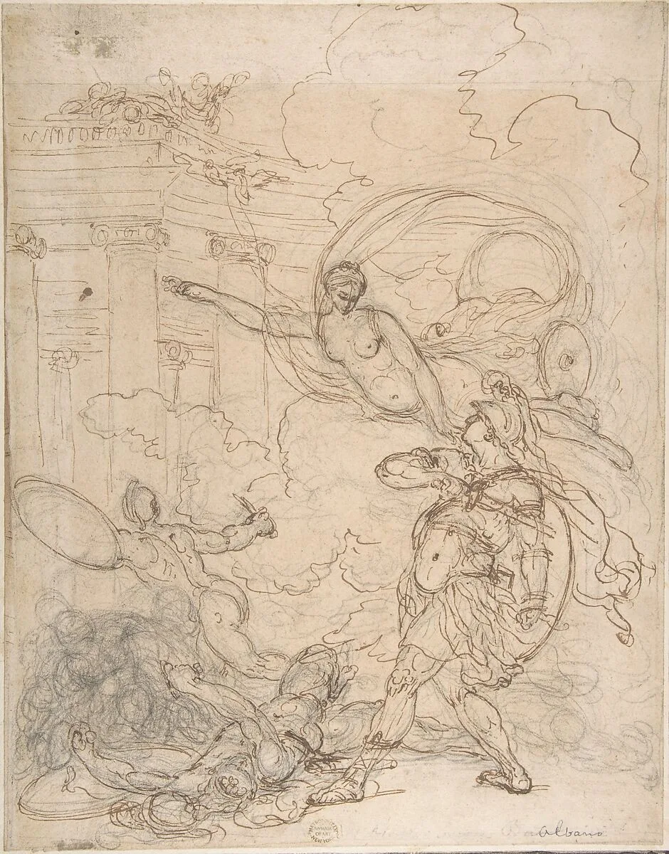 Goddess Inciting a Warrior — Francesco Albani
