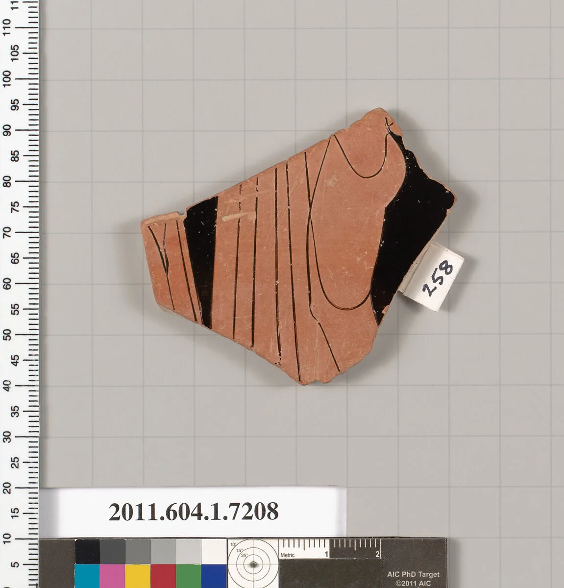 Terracotta fragment of a kylix (drinking cup) — Makron