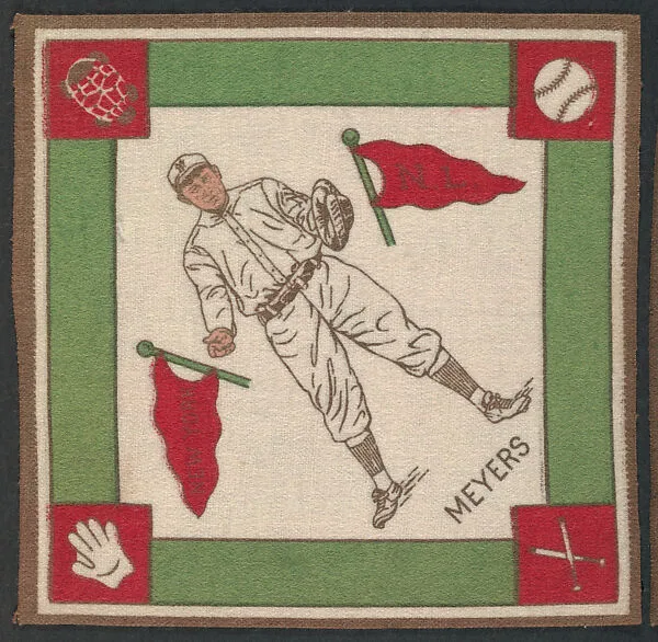 Chief Meyers, New York, National League from Baseball Players Felt Blanket series (B18) — Unknown