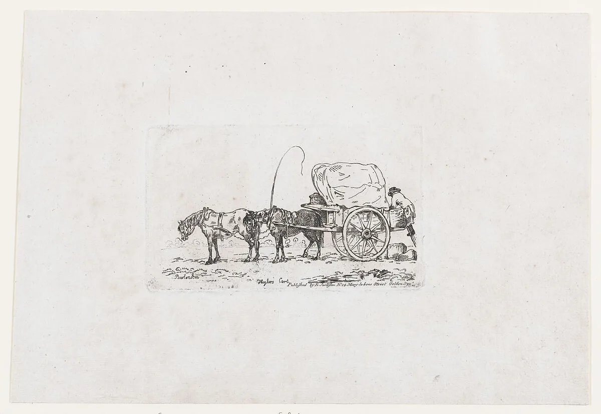 Higlers Cart, from A New Book of Horses and Carriages — Elizabeth Jackson|Thomas Rowlandson