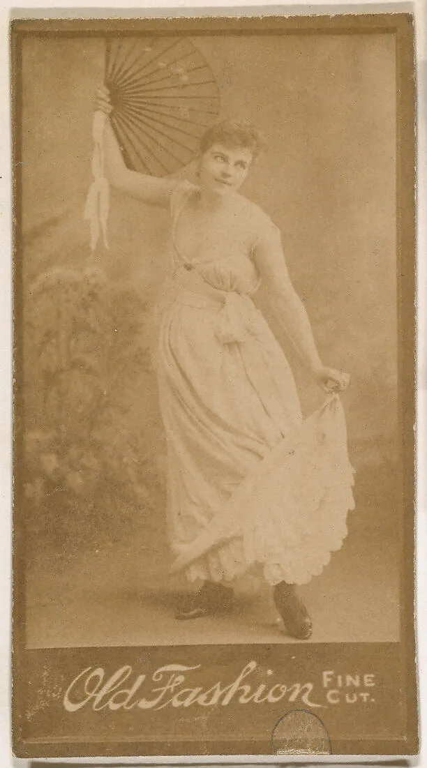 Dancer holding fan, from the Actresses series (N664) promoting Old Fashion Fine Cut Tobacco — Unknown