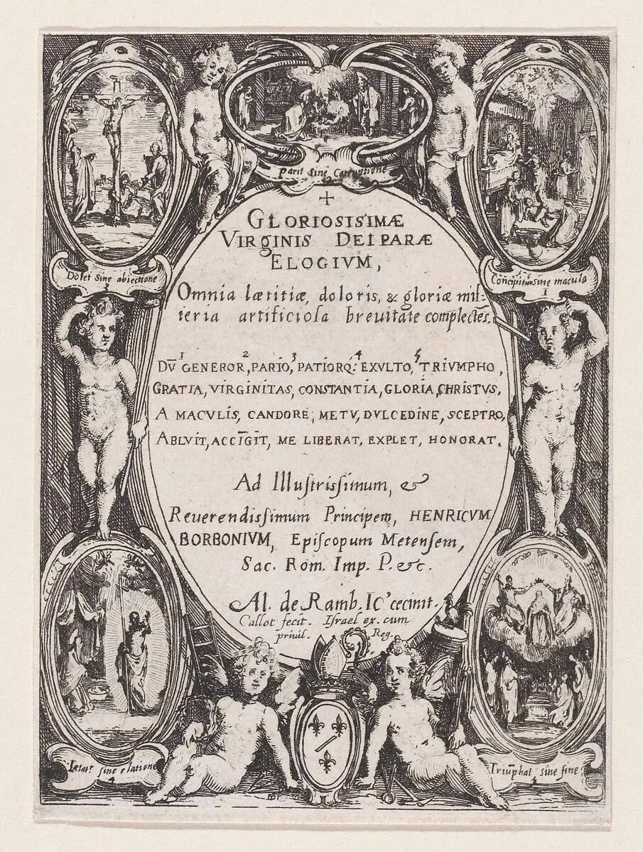 Frontispiece, from "Gloriosissimae" — Jacques Callot