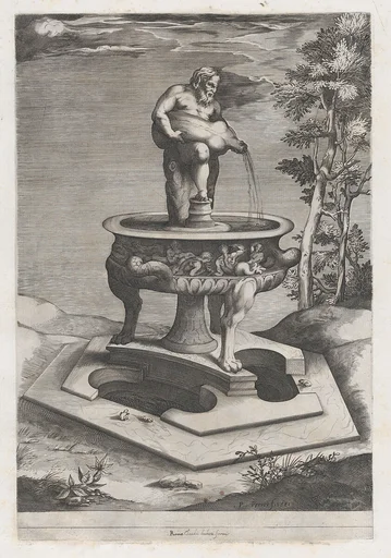 Speculum Romanae Magnificentiae: A Fountain and Basin