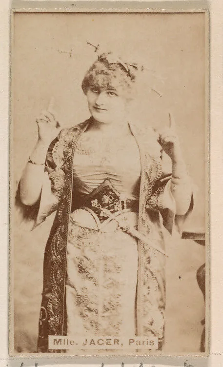 Mlle. Jager, from the Actresses series (N203) issued by Wm. S. Kimball & Co. — William S. Kimball & Company