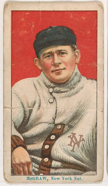 John McGraw, New York, from Red Cross Tobacco Baseball Series, 1912-1913 — Red Cross Tobacco