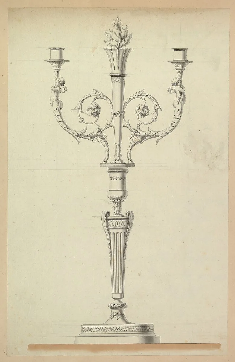 Design for a Chandelier — Anonymous, French, 18th century