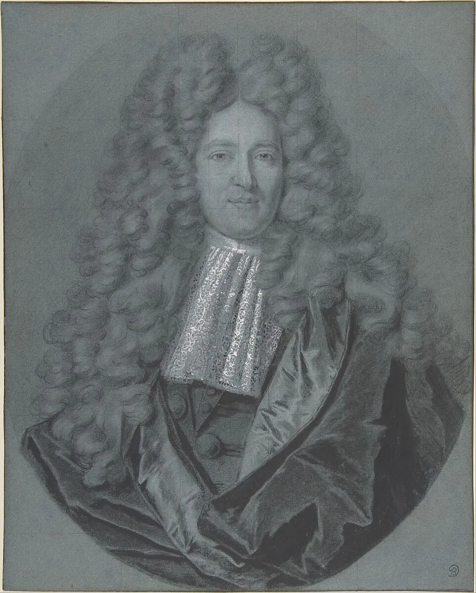 Bust of a Gentleman in an Oval Field — Robert Levrac de Tournières|Hyacinthe Rigaud