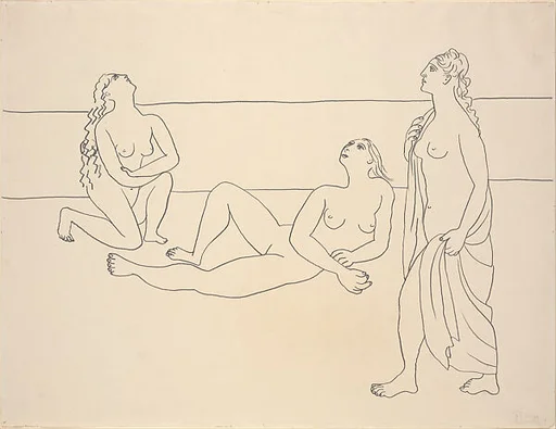 Three Bathers by the Shore