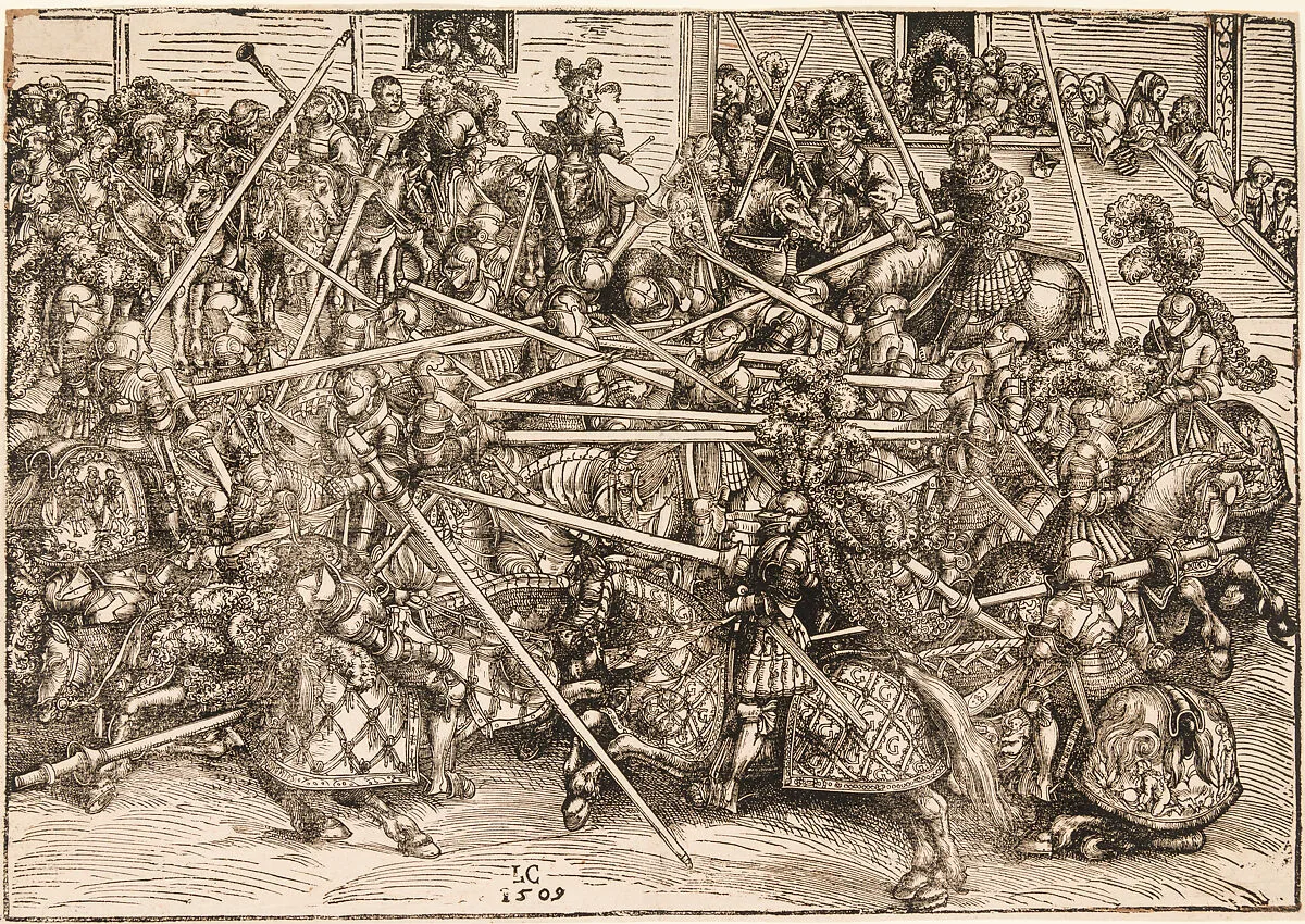 The Tournament with Lances — Lucas Cranach the Elder