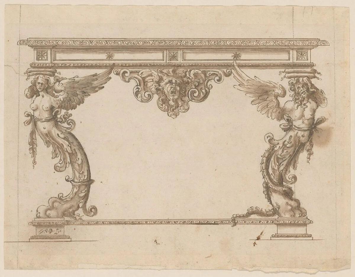Design for a pier table — Anonymous, Italian, Bolognese 18th century artist