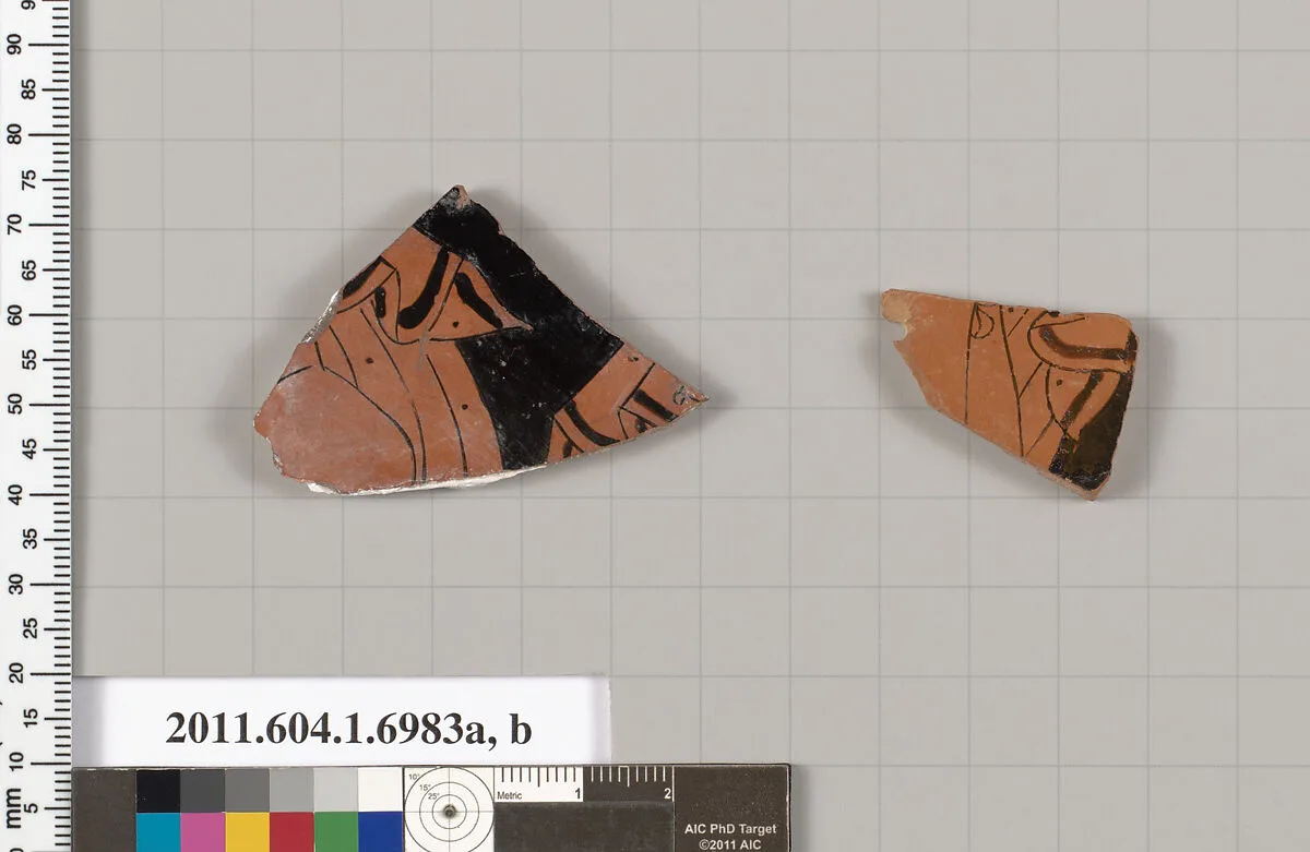 Terracotta fragments of a kylix (drinking cup) — Unknown