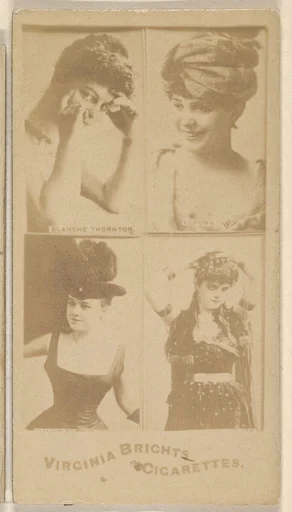 Blanche Thornton/ Verona, from the Actors and Actresses series (N45, Type 4) for Virginia Brights Cigarettes