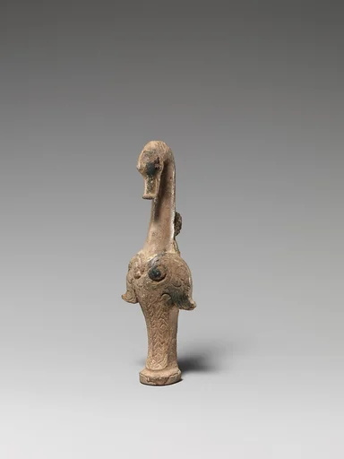 戰國 青銅鳥形器足|Vessel leg in the form of a bird