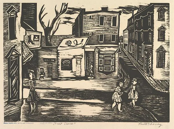 Street Scene — Ruth Chaney|WPA