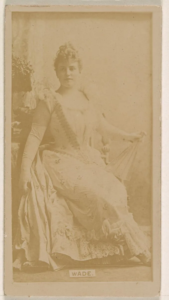 Miss Wade, from the Actresses series (N245) issued by Kinney Brothers to promote Sweet Caporal Cigarettes — Kinney Brothers Tobacco Company