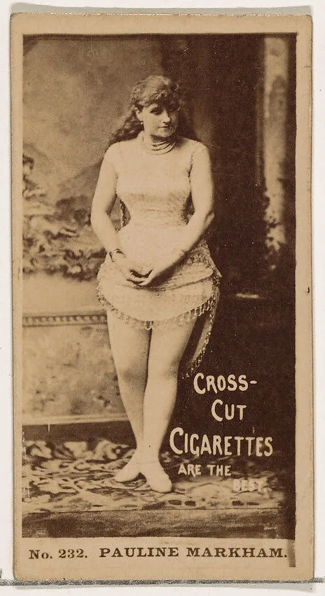 Card Number 232, Pauline Markham, from the Actors and Actresses series (N145-2) issued by Duke Sons & Co. to promote Cross Cut Cigarettes — W. Duke, Sons & Co.