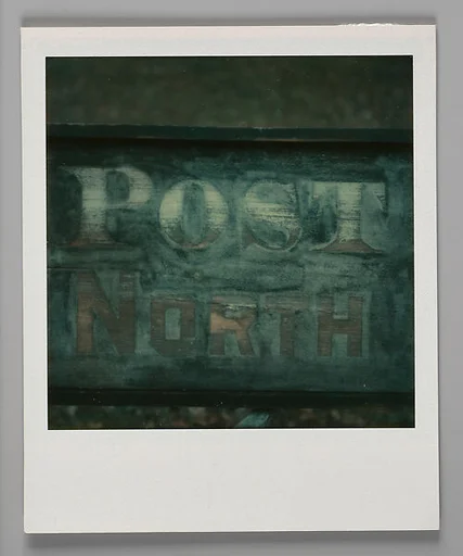 [Detail of Wooden Sign: "Post Office North Appleton", Old Lyme, Connecticut]