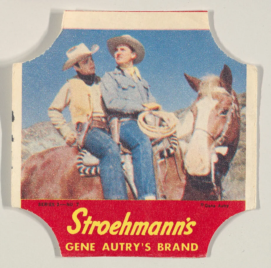 Gene Autry's Brand, Series 3, No. 7, from the Gene Autry's Brand bread end labels series (D290-7) issued by Stroehmann Bread Company — Stroehmann Bread Company