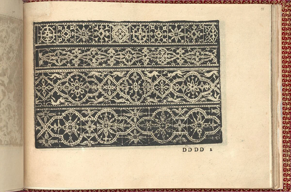 Corona delle Nobili et Virtuose Donne: Libro I-IV, page 98 (recto) — Cesare Vecellio
