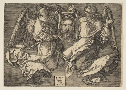 Sudarium Held by Two Angels