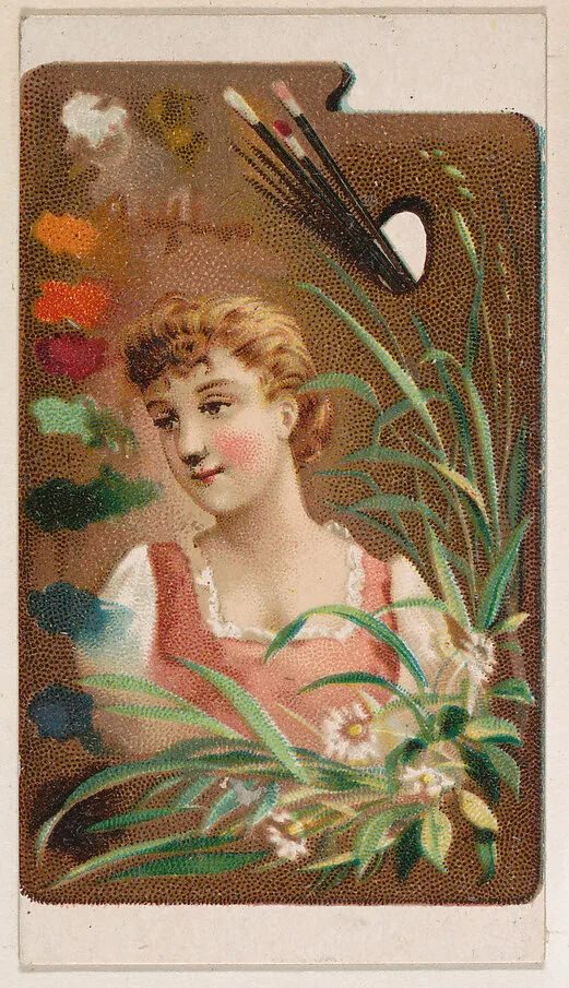 Artist's pallette, from the Novelties series (N228, Type 5) issued by Kinney Bros. — Kinney Brothers Tobacco Company