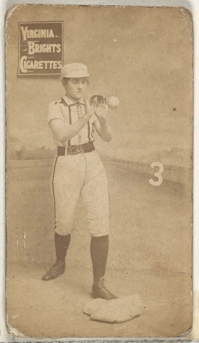 Card 3, from the Girl Baseball Players series (N48, Type 2) for Virginia Brights Cigarettes — Allen & Ginter