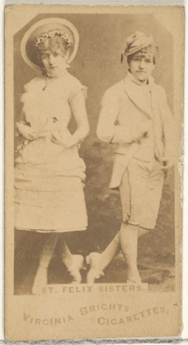 St. Felix Sisters, from the Actors and Actresses series (N45, Type 1) for Virginia Brights Cigarettes — Allen & Ginter