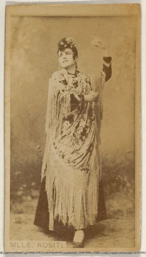 Mlle. Rositi, from the Actors and Actresses series (N45, Type 8) for Virginia Brights Cigarettes
