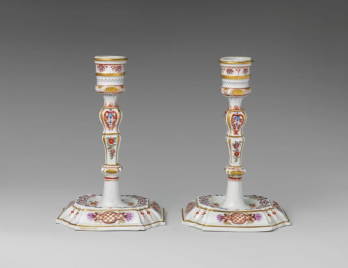Pair of candlesticks — Vienna|Claudius Innocentius Du Paquier period