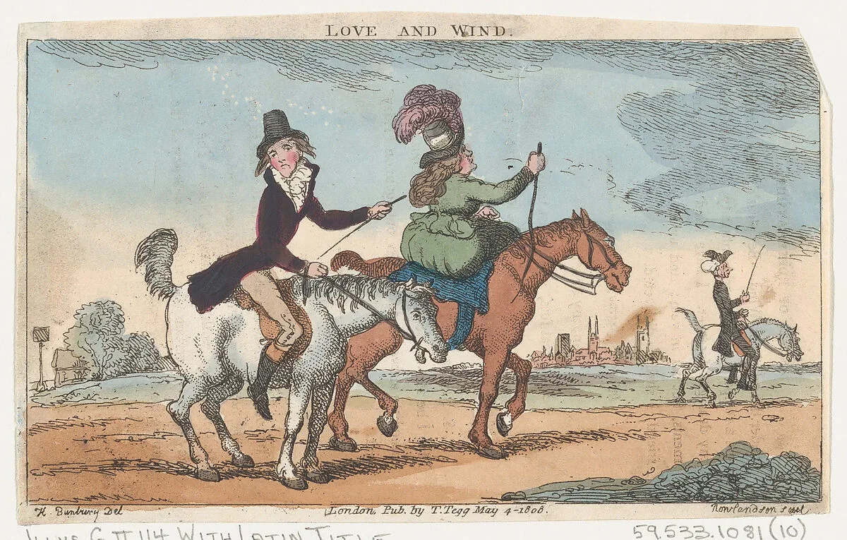 Love and Wind — Henry William Bunbury|Thomas Tegg|Thomas Rowlandson
