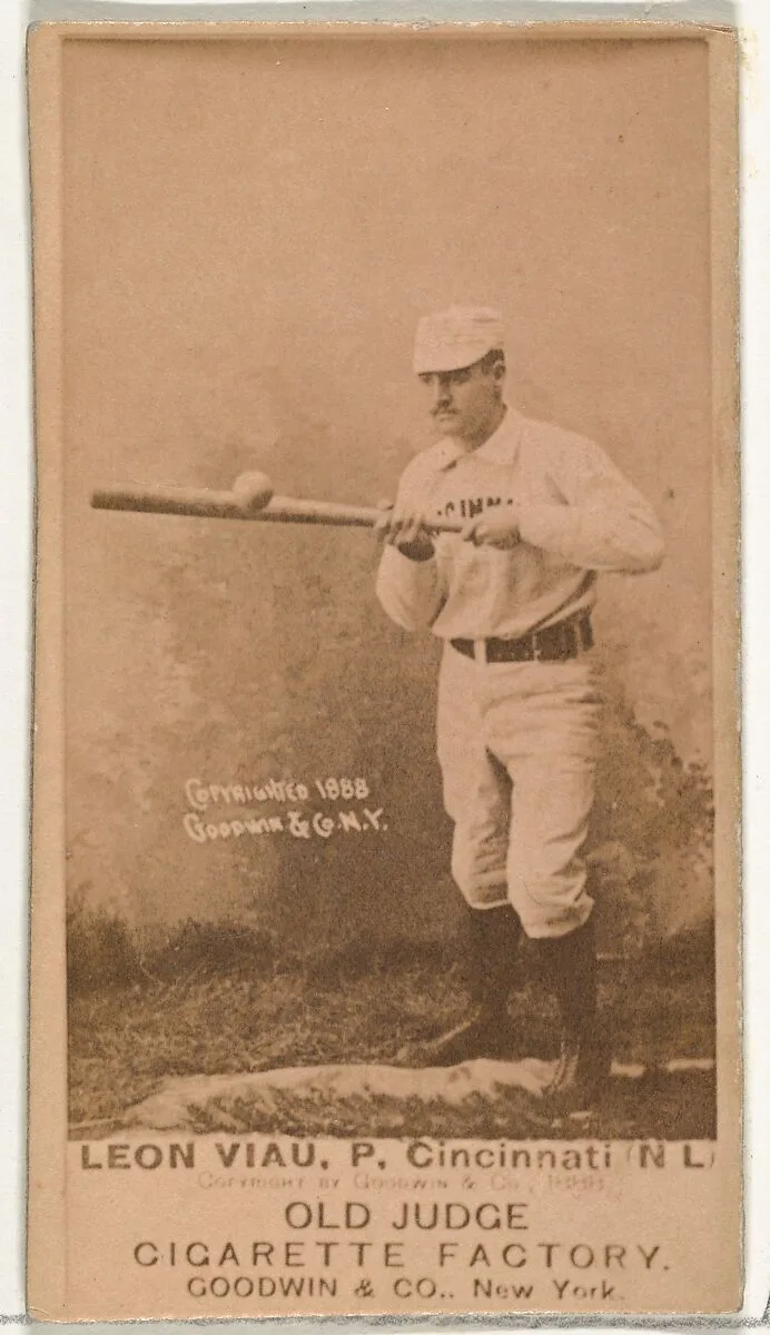 Leon A. "Lee" Viau, Pitcher, Cincinnati, from the Old Judge series (N172) for Old Judge Cigarettes — Goodwin & Company
