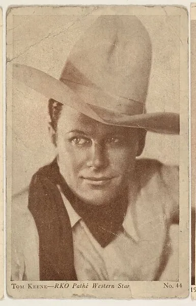 Tom Keene, No. 44, bakery card from the Film Stars series (D32), issued by the Drake Brothers Bakery — Drake Brothers Bakery