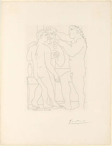 Two Sculptured Men, from the Vollard Suite
