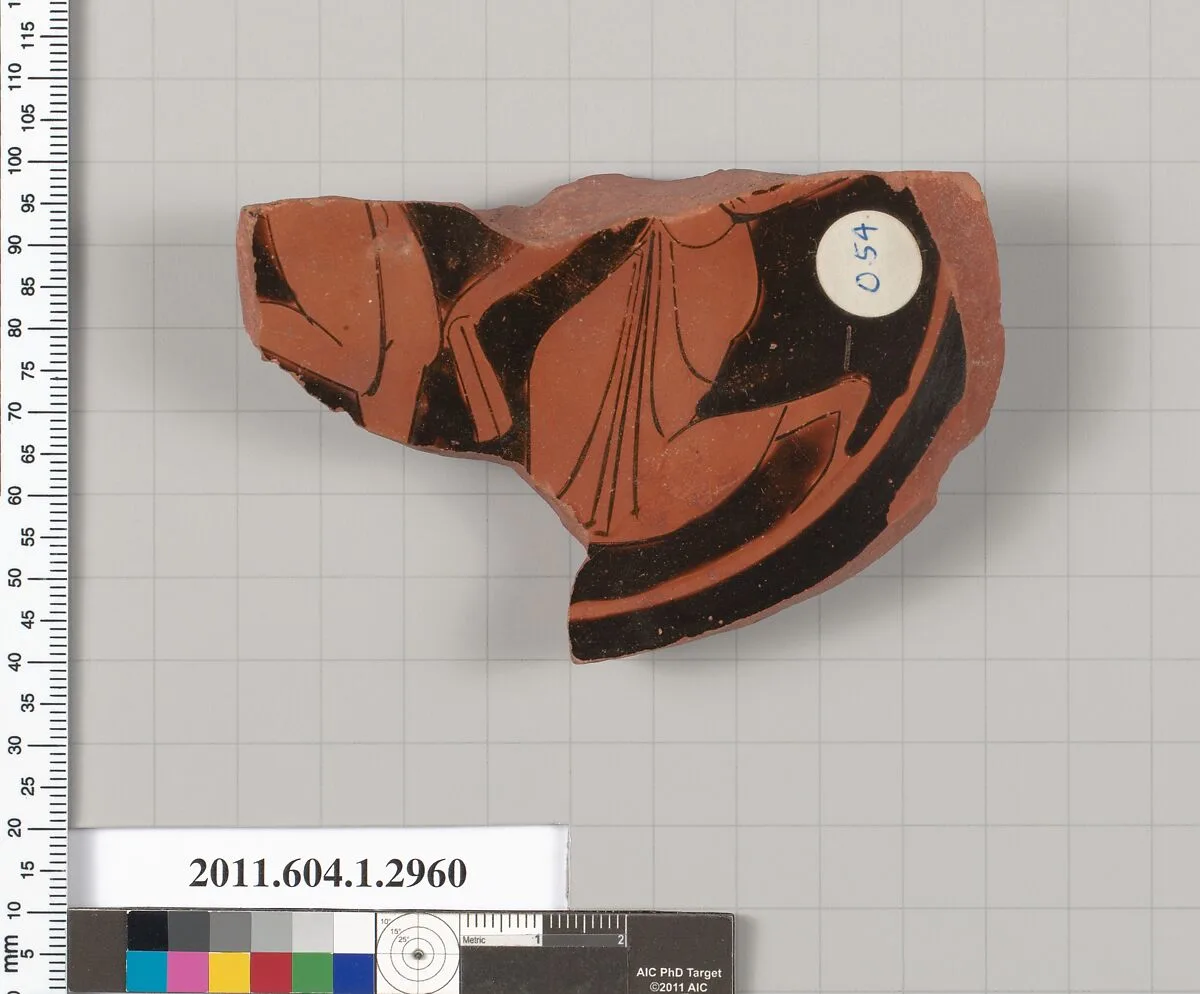 Terracotta fragment of a kylix (drinking cup) — Unknown