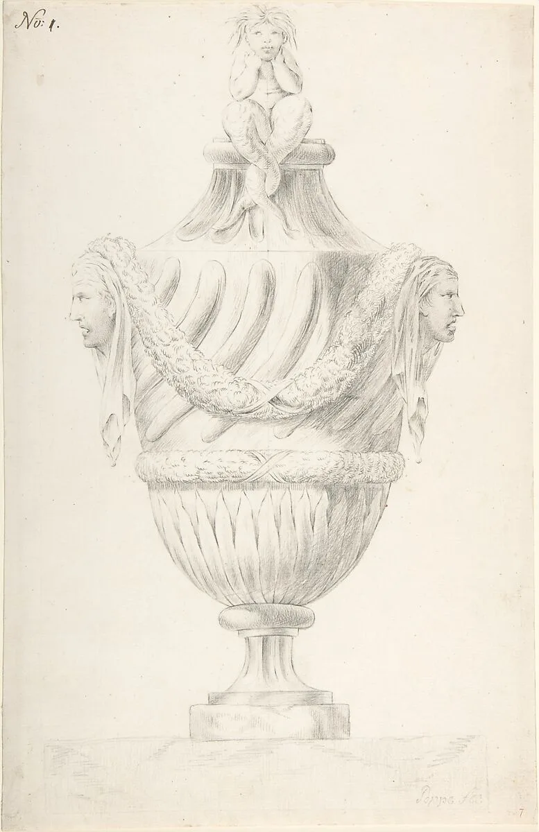 Design for an Urn — Anonymous, French, 18th century